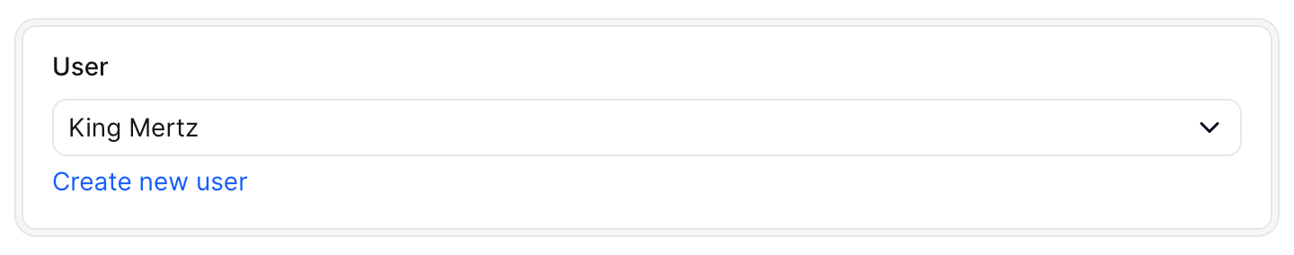 Post edit form with the User belongs_to dropdown showing available records inside a complete card.