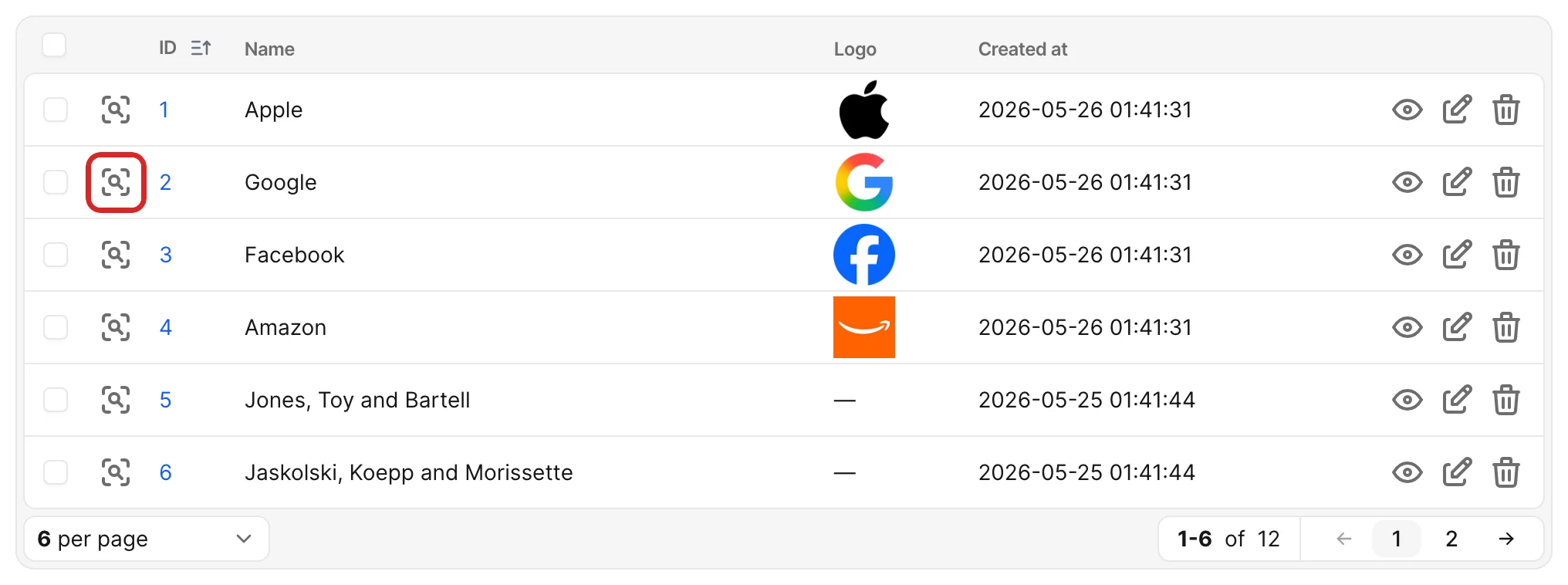 Preview field trigger highlighted on a team row in the Index view