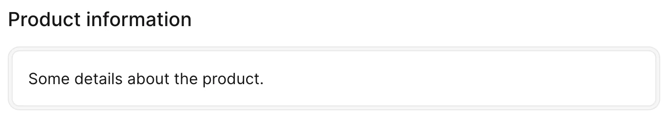 Panel header showing a title