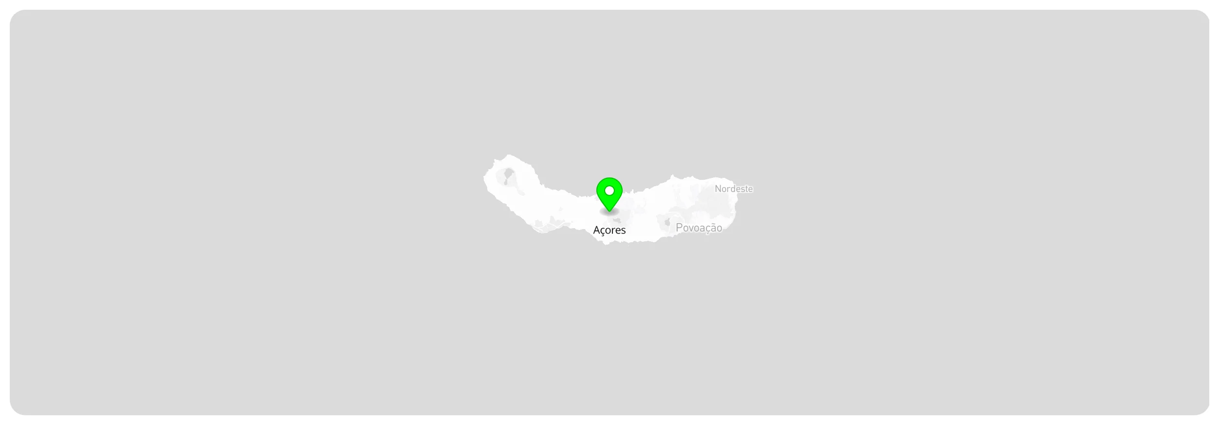 A map view zoomed on the Azores showing an extra marker labelled Açores with tooltip São Miguel.
