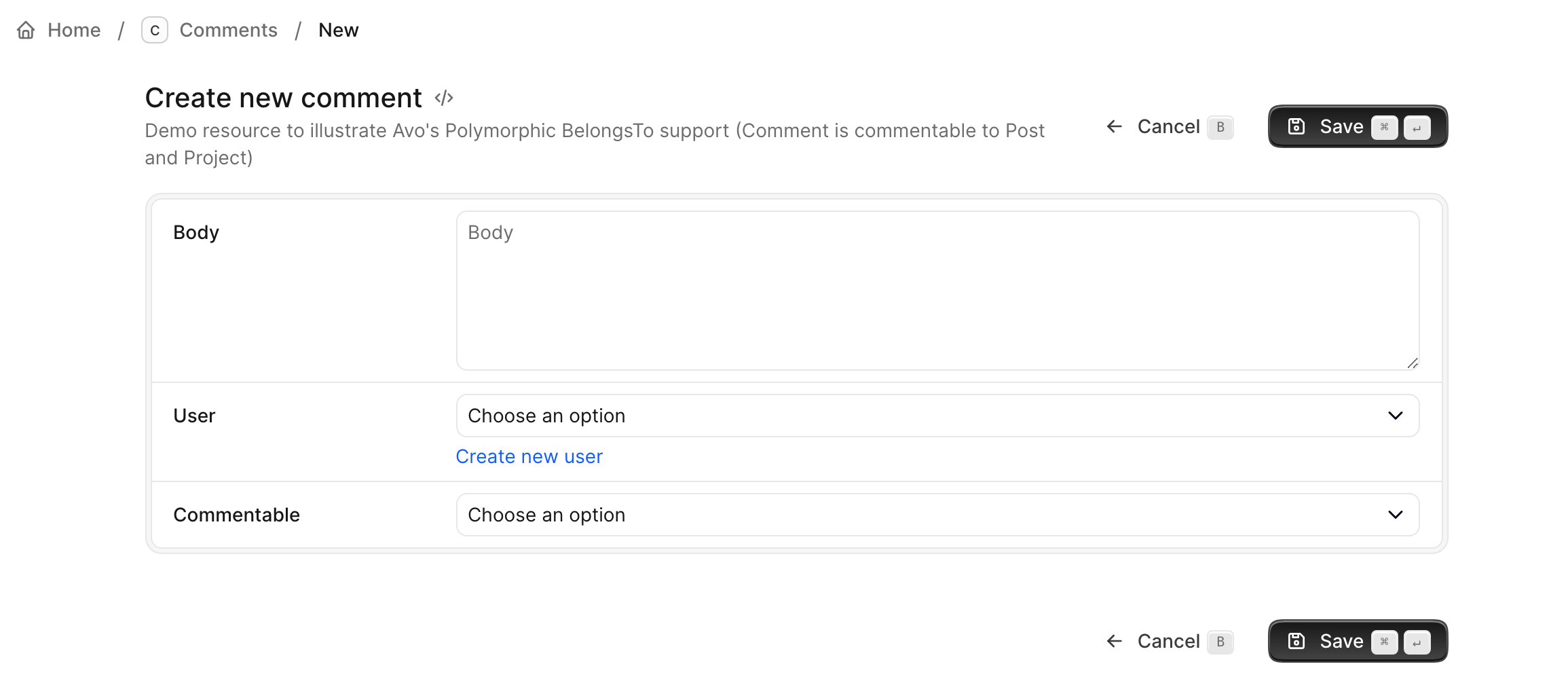 Buttons on footer