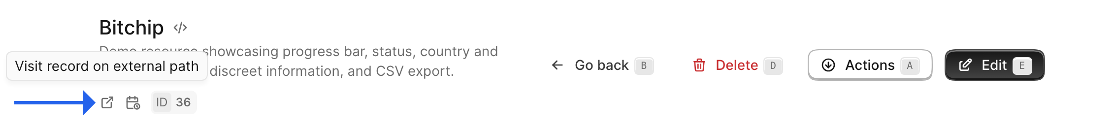 External link demonstration