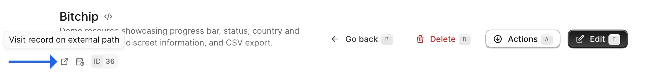 External link demonstration