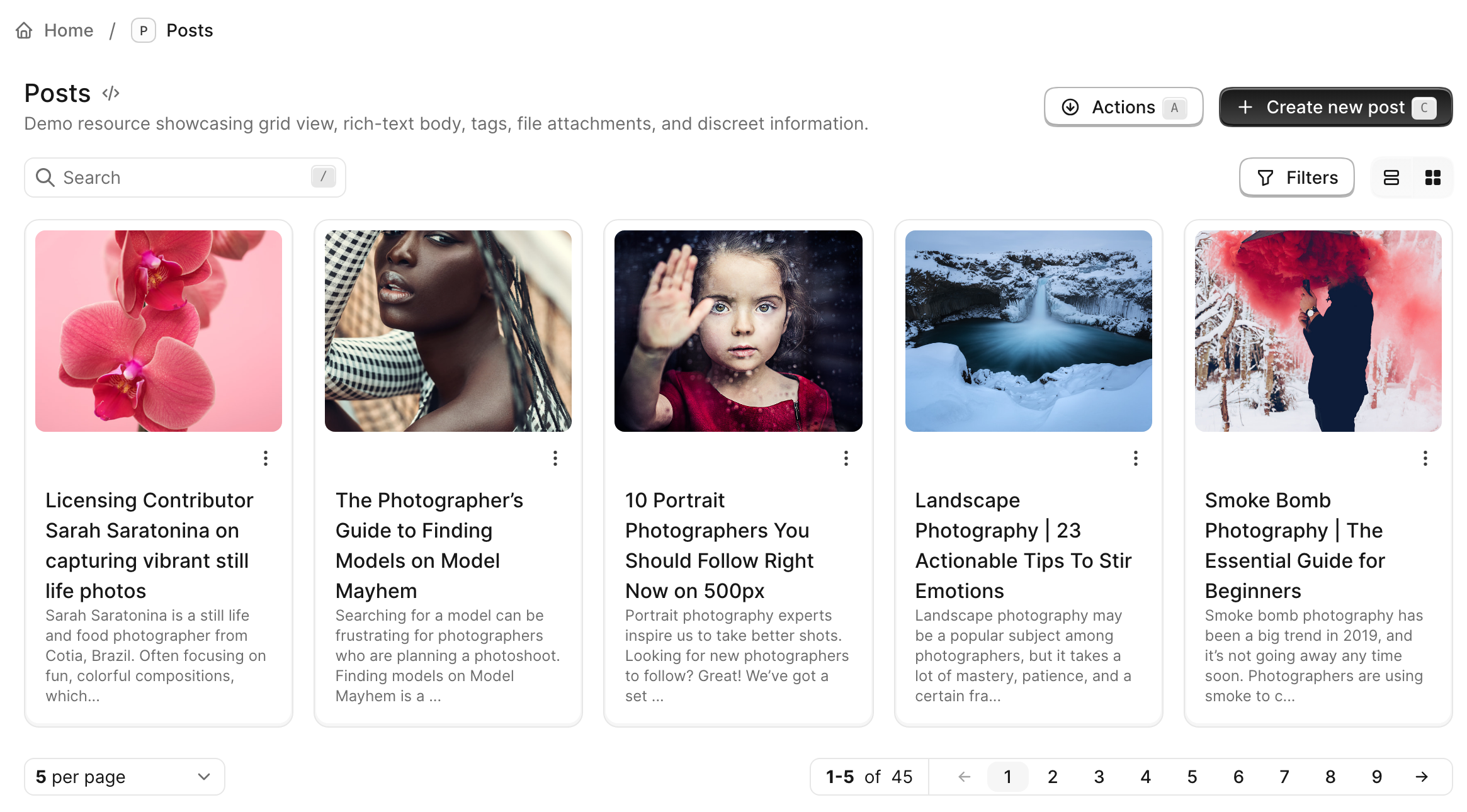 Avo grid view