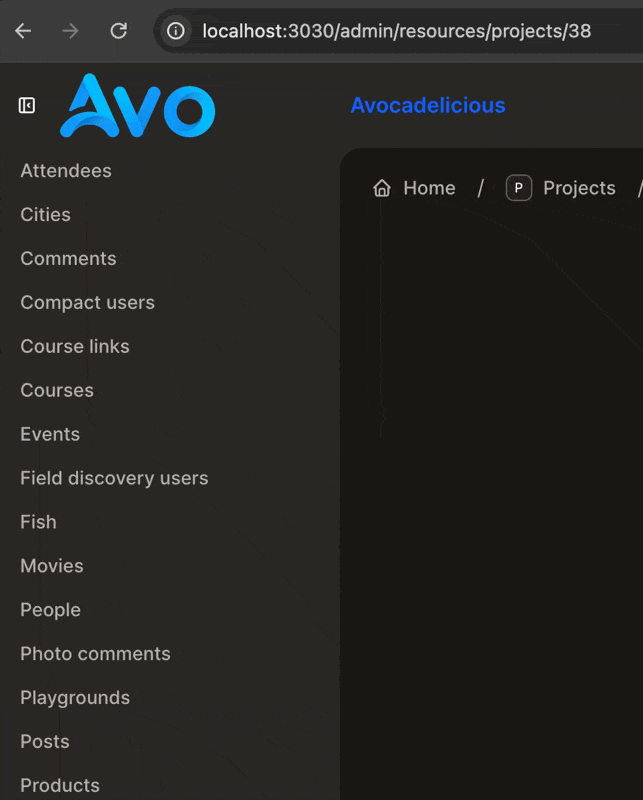 Sidebar toggle button
