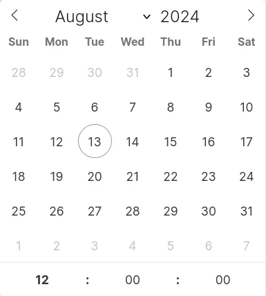 Avo date time filter date_time type