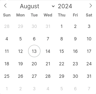 Avo date time filter date type