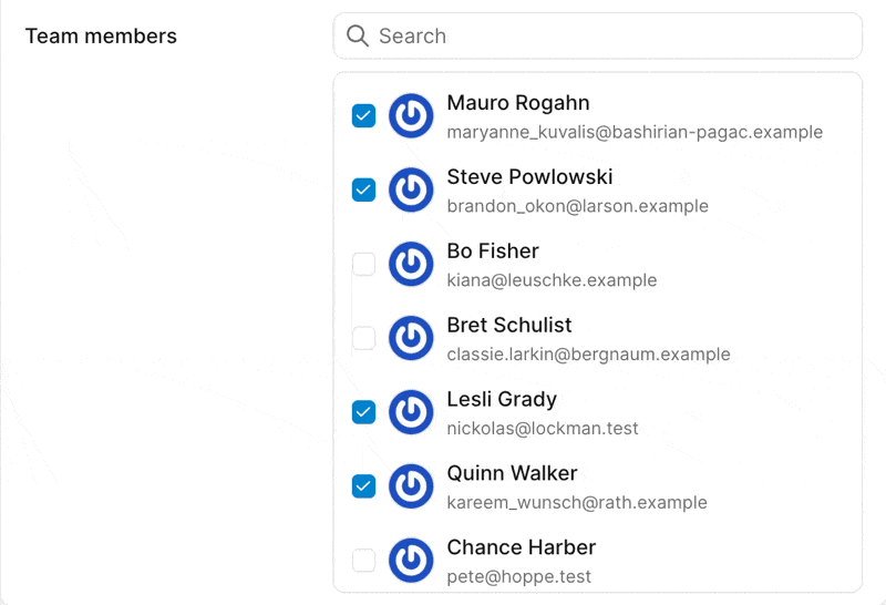 Checkbox List field