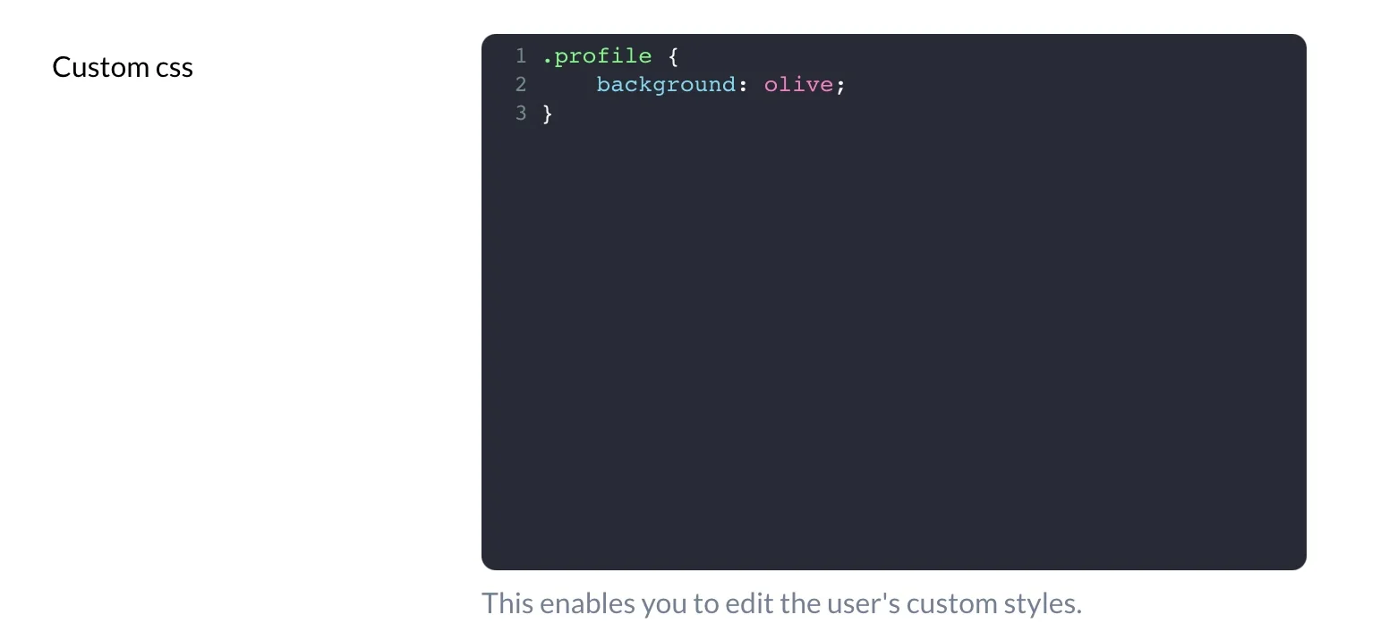 Code field