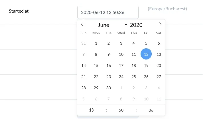 DateTime field