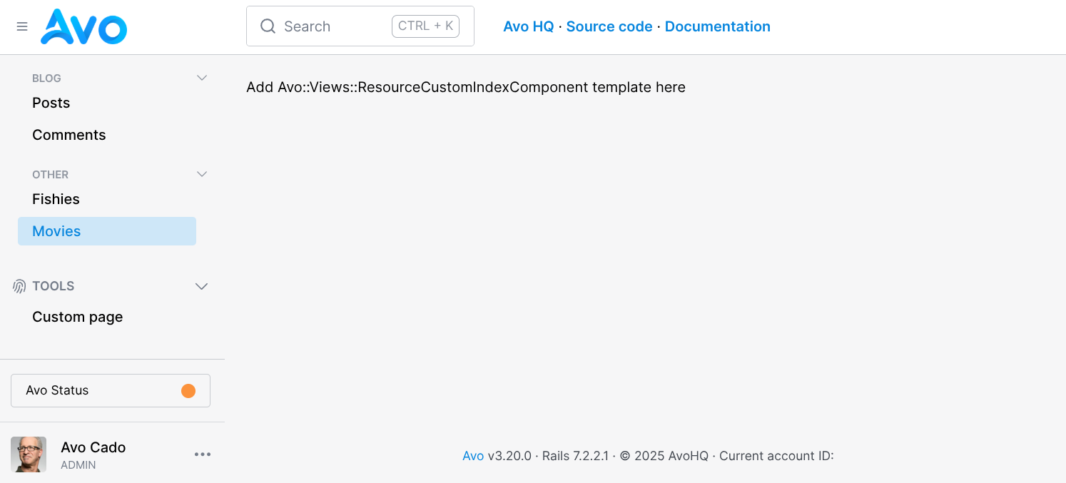 Empty component as index