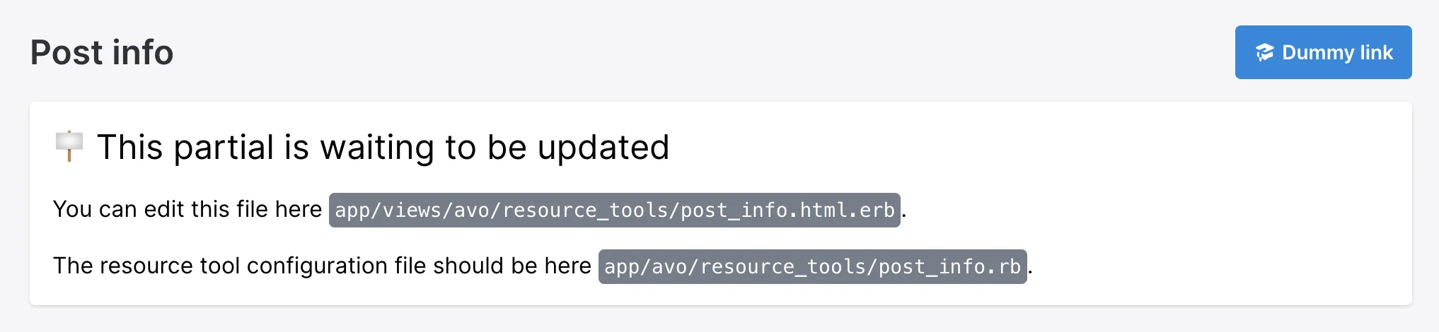Avo resource tool partial