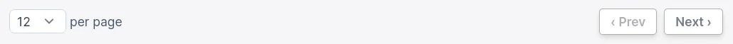 Countless pagination size empty