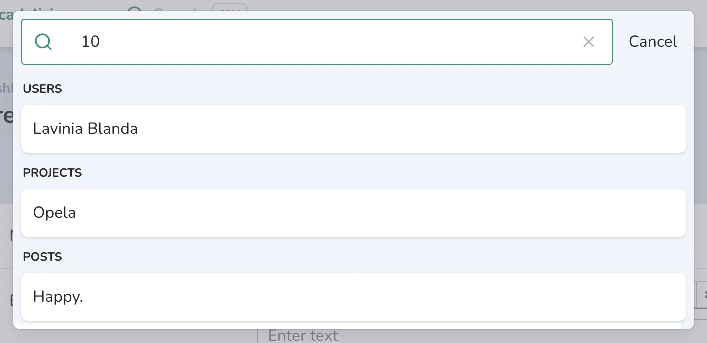 Blank search