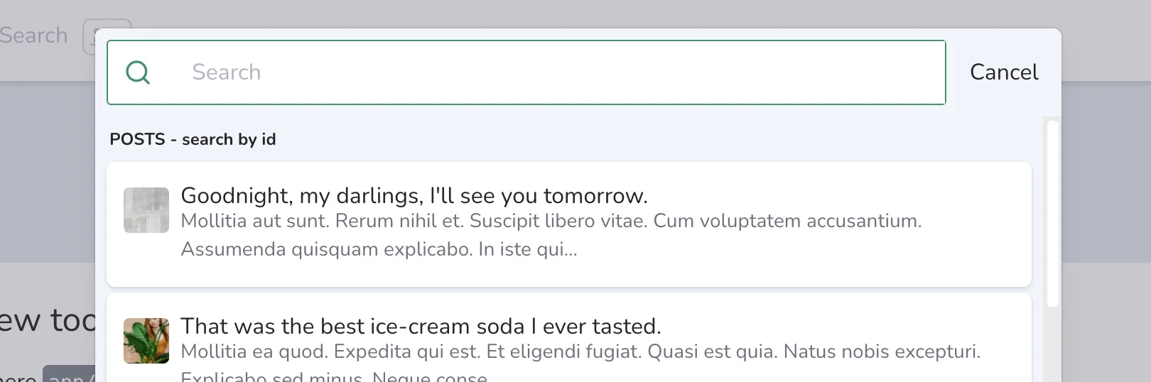 Search Header Help